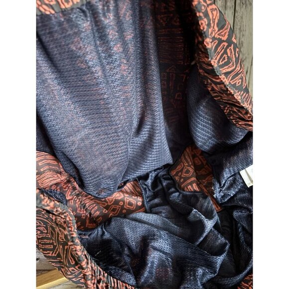 L.L. Bean Men's Classic Supplex Sport Swimsuit Belted Orange Black Tribal 2X - Picture 6 of 10